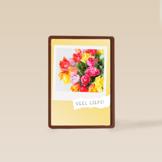 lente kaart boeket bloemen veel liefs