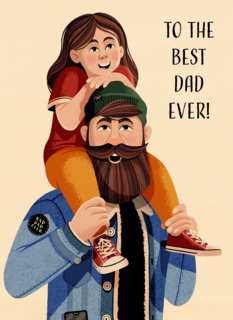 vaderdagkaart folio to the best dad ever