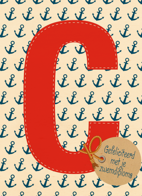 Houten Kaart Zwemdiploma | Houten Kaart Hallmark | Zwemdiploma | Gefeliciteerd Met Je Zwemdiploma C