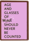kaart vrouw grappig glasses of wine should never be counted