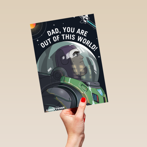 vaderdag kaart out of this world lightyear