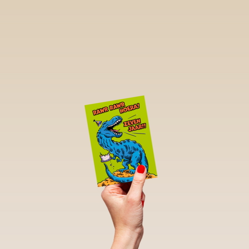 Rawr Hoera 7 Jaar Dino
