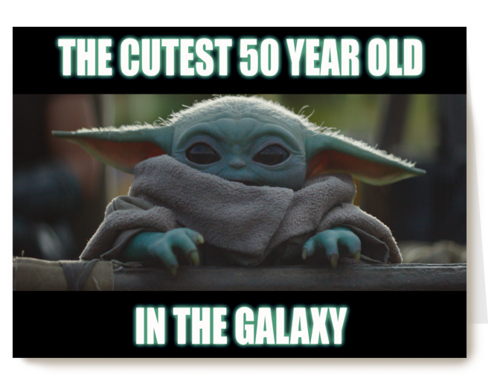 Verjaardagskaart Hallmark | Star Wars The Cutest 50 Year Old In The Galaxy