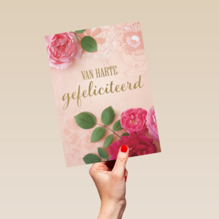 roze rozen kaart
