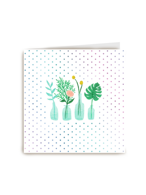 blanco kaart met planten