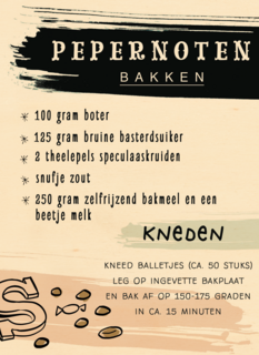 sinterklaas kaart recept pepernoten bakken 100 gram boter