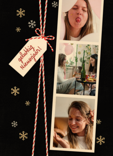 nieuwjaar fotokaart fotostrip 3 kaders