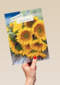 beterschapskaart met zonnebloemen