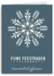 Kerstkaart zakelijk sneeuwvlok