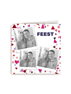 hartjes driehoekjes feest fotokaart