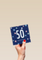 verjaardag kaart stijlvol leeftijd 50