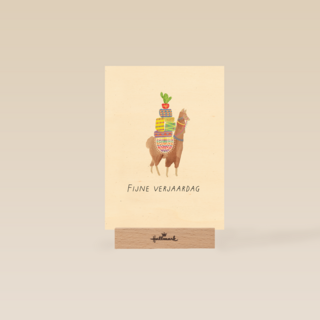 Lama verjaardagskaart fijne verjaardag