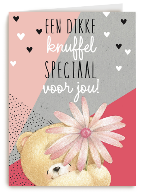 valentijnkaart een dikke knuffel speciaal voor jou