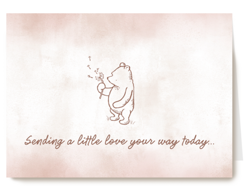 moederdag kaart winnie the pooh sending a little love