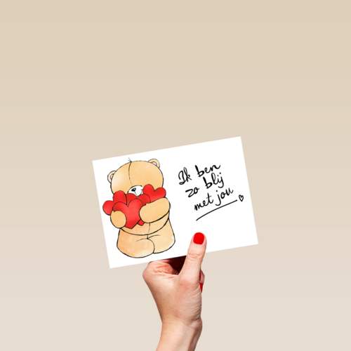 valentijnskaart Forever Friends Ik ben zo blij met jou