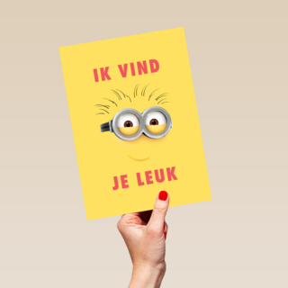 Minions kaart ik vind je leuk
