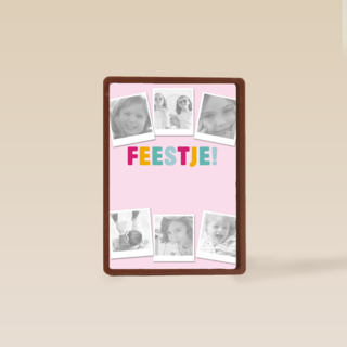 roze uitnodiging kinder feestje meisje