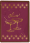 cheers with two glasses and golden stars