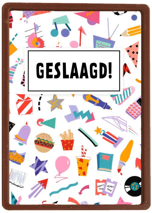 Chocolade Kaart Diploma | Hallmark | Chocolade Kaart Hallmark | Diploma | Geslaagd Kaart Icoontjes