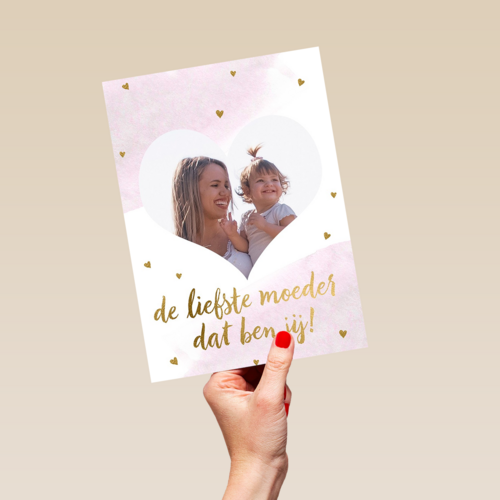 fotokaart moederdag de liefste moeder dat ben jij