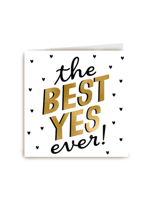 Kaart Hallmark | Felicitatie Huwelijk | The Best Golden Yes Ever