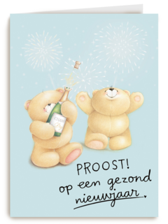 nieuwjaarskaart klassiek forever friends proost