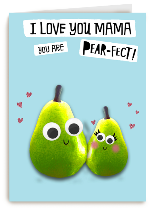 moederdag kaart mama you are pear fect