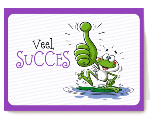veel succes met kikker