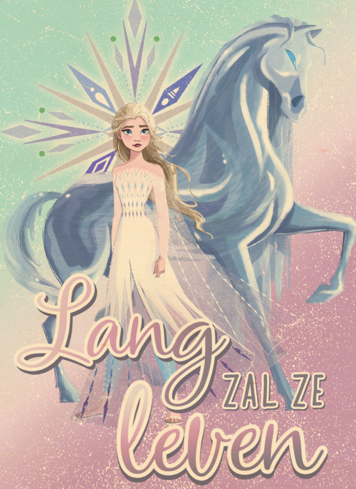 Houten Kaart Verjaardagskaarten | Lang Zal Je Leven Met Elsa Van Frozen