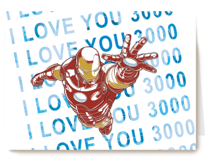 Ironman kaart I love you 3000