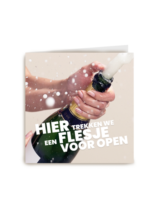 Hier trekken we een flesje voor open