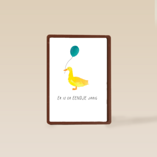 Er is er eendje jarig verjaardagskaart