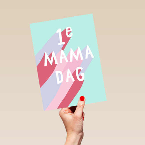moederdag kaart hip eerste moederdag
