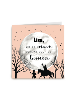 sinterklaas kaart zie de maan schijnt door de bomen