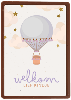 Adoptie felicitatiekaart luchtballon