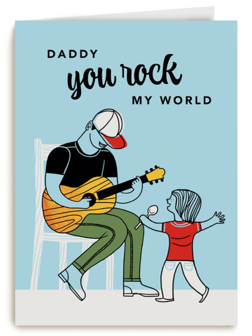 Vaderdagkaart daddy you rock my world