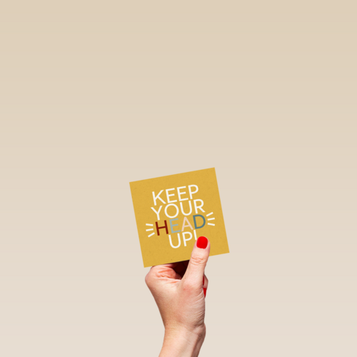 Sterktekaart keep your head up