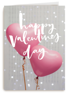 roze ballonnen happy valentines day