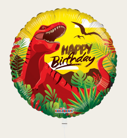 Ballon Happy Birthday Dinosaurus Multi