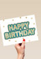 Verjaardagskaart man vrouw hip Tekst Happy Birthday