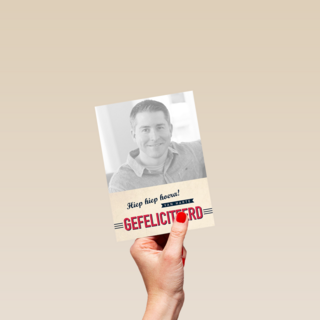 fotokaart hiep hiep hoera van harte gefeliciteerd
