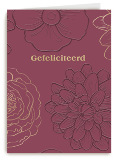Stijlvolle verjaardagskaart bloemen