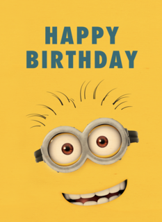 Minions verjaardagskaart happy birthday