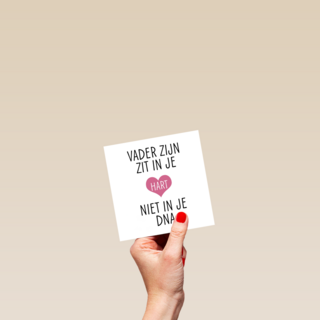 kaart lief stiefvader vader zijn zit in je hart niet in je dna