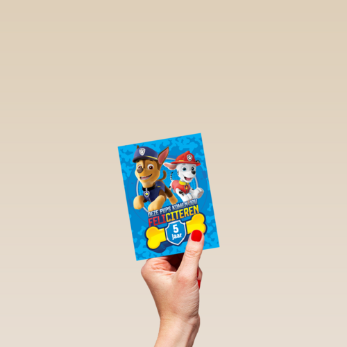Paw Patrol kaart deze pups komen jou feliciteren