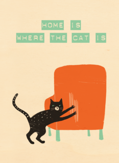 verhuisd kaart home is where the kat is