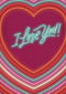 Valentijn kaart I love you neon stijl