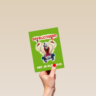 Gefeliciteerd met je rijbewijs Cruella