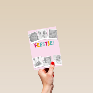 roze uitnodiging kinder feestje meisje