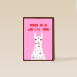 dikke zoen van ons thuis alpaca